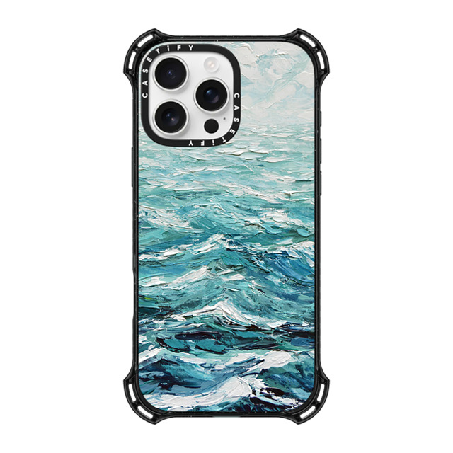 Ann Marie Coolick x CASETiFY iPhone 16 Pro Max ケース ブラック バウンスケース Windswept Sea