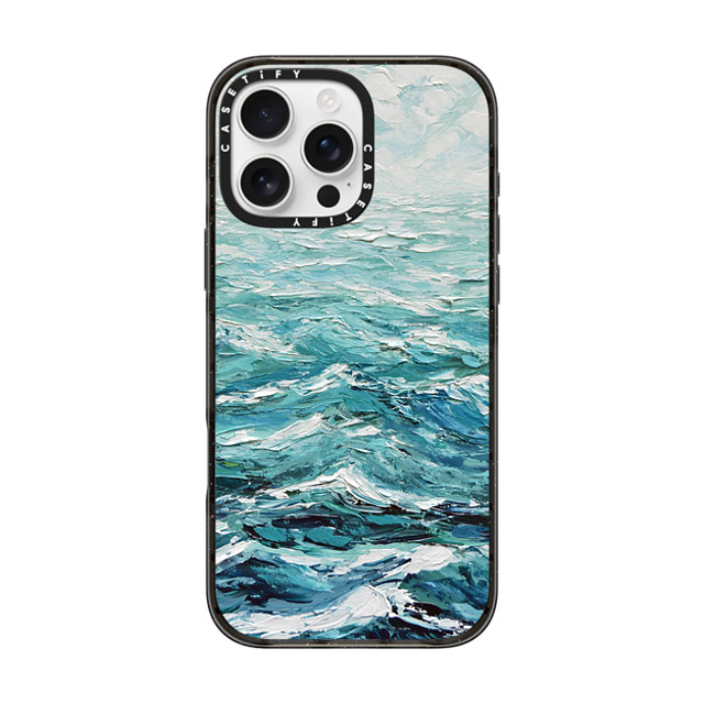 Ann Marie Coolick x CASETiFY iPhone 16 Pro Max ケース ブラック インパクトケース MagSafe対応 Windswept Sea