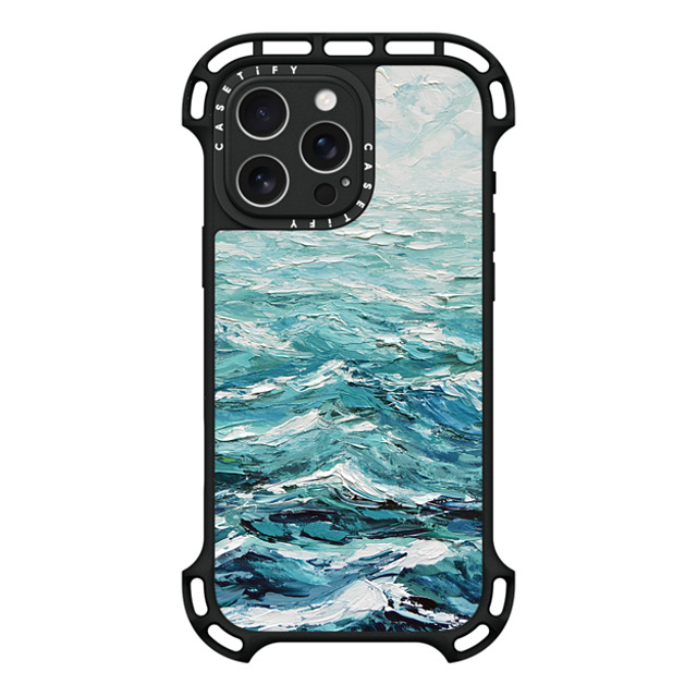 Ann Marie Coolick x CASETiFY iPhone 16 Pro Max ケース ブラック ウルトラ バウンスケース MagSafe対応 Windswept Sea