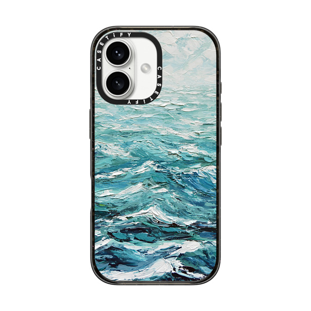 Ann Marie Coolick x CASETiFY iPhone 16 ケース ブラック インパクトケース MagSafe対応 Windswept Sea