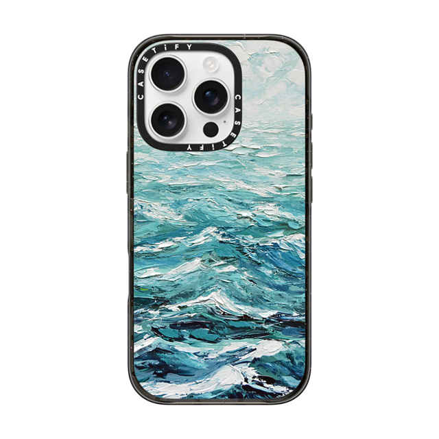 Ann Marie Coolick x CASETiFY iPhone 16 Pro ケース ブラック インパクトケース MagSafe対応 Windswept Sea