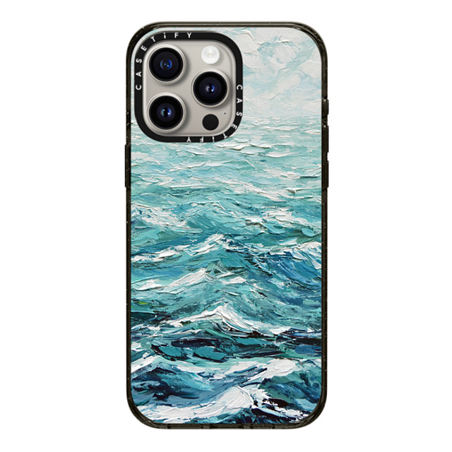 Ann Marie Coolick x CASETiFY iPhone 15 Pro Max ケース ブラック インパクトケース Windswept Sea