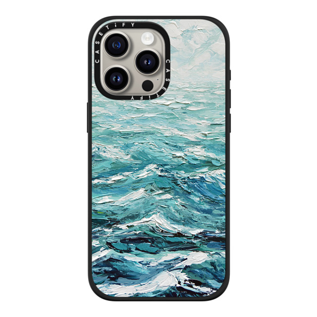 Ann Marie Coolick x CASETiFY iPhone 15 Pro Max ケース マットブラック インパクトケース MagSafe対応 Windswept Sea