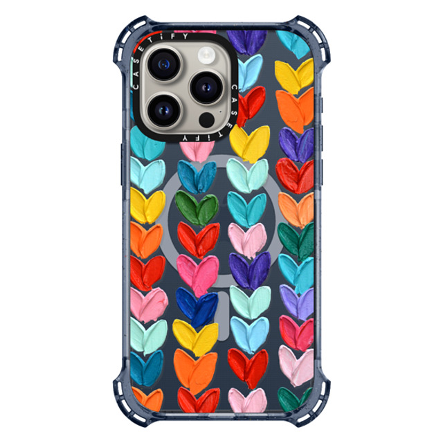 Ann Marie Coolick x CASETiFY iPhone 15 Pro Max Case Heart,Love Classic Blue バウンスケース Clear Polka Daub Hearts Mother's Day Ann Marie Coolick x CASETiFY iPhone 15 Pro Max Case Heart,Love Classic Blue バウンスケース Clear Polka Daub Hearts Mother's Day