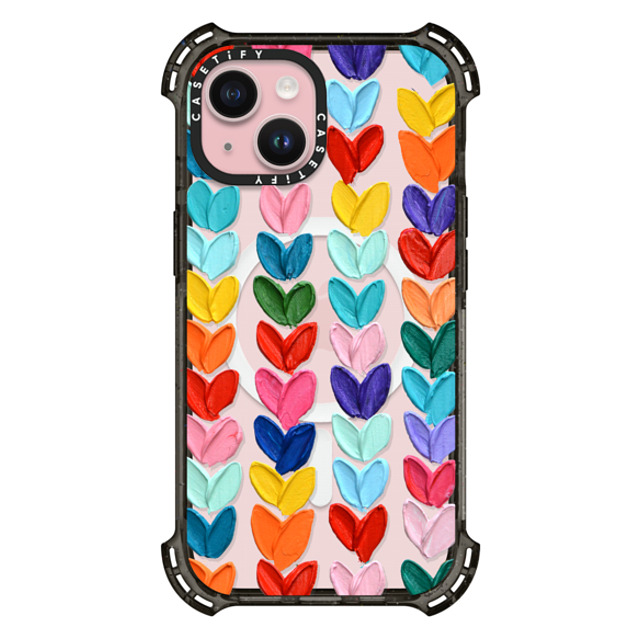 Ann Marie Coolick x CASETiFY iPhone 15 Case Heart,Love Black バウンスケース Clear Polka Daub Hearts Mother's Day Ann Marie Coolick x CASETiFY iPhone 15 Case Heart,Love Black バウンスケース Clear Polka Daub Hearts Mother's Day
