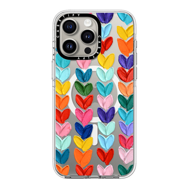 Ann Marie Coolick x CASETiFY iPhone 15 Pro Max ケース クリア クリア ケース MagSafe対応 Clear Polka Daub Hearts