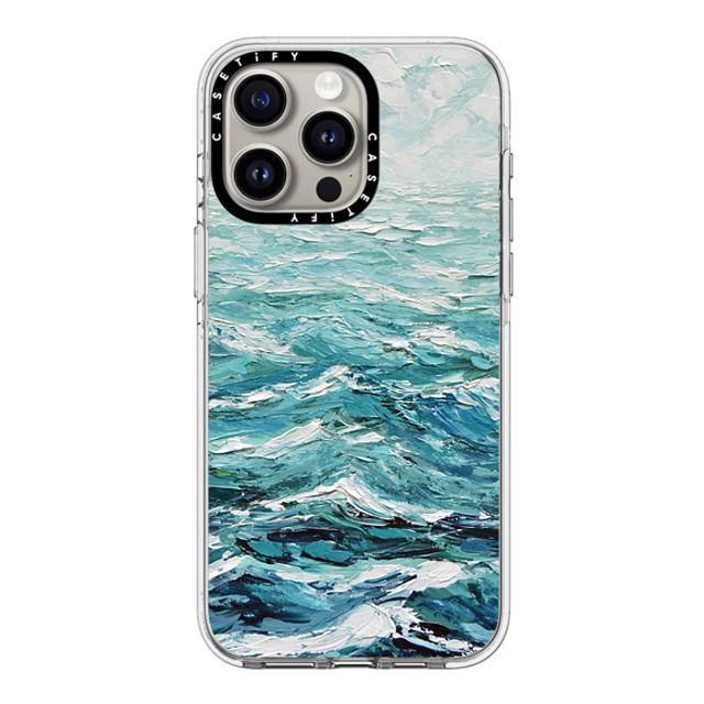 Ann Marie Coolick x CASETiFY iPhone 15 Pro Max ケース クリア クリア ケース MagSafe対応 Windswept Sea