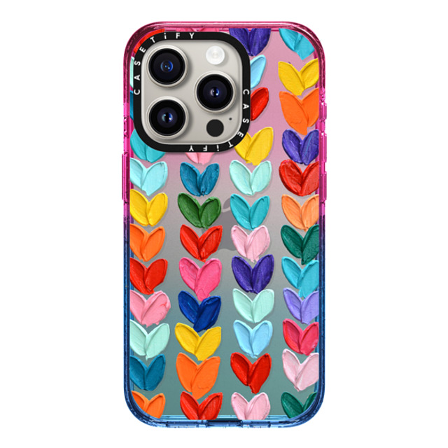 Ann Marie Coolick x CASETiFY iPhone 15 Pro Case Cotton Candy Impact Case Clear Polka Daub Hearts Ann Marie Coolick x CASETiFY iPhone 15 Pro Case Cotton Candy Impact Case Clear Polka Daub Hearts