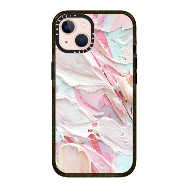 Ann Marie Coolick x CASETiFY iPhone 13 ケース ブラック インパクトケース Pink Floral Frosting