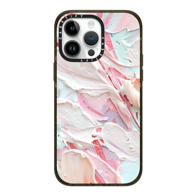 Ann Marie Coolick x CASETiFY iPhone 14 Pro Max ケース ブラック インパクトケース MagSafe対応 Pink Floral Frosting