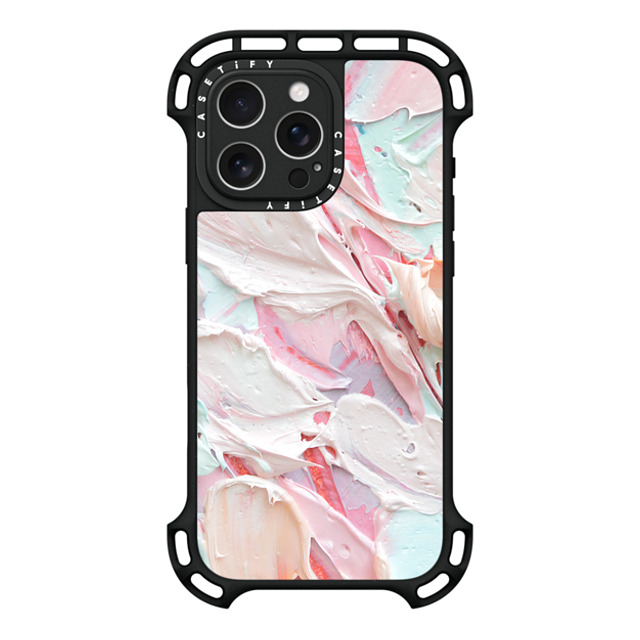 Ann Marie Coolick x CASETiFY iPhone 16 Pro Max ケース ブラック ウルトラ バウンスケース MagSafe対応 Pink Floral Frosting