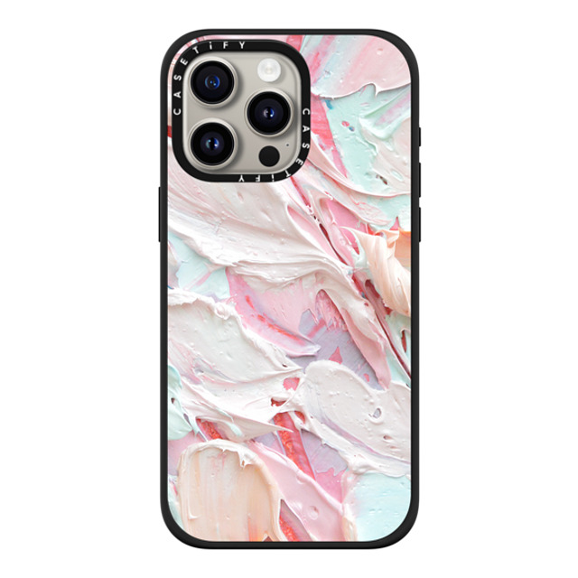 Ann Marie Coolick x CASETiFY iPhone 15 Pro Max ケース マットブラック インパクトケース MagSafe対応 Pink Floral Frosting