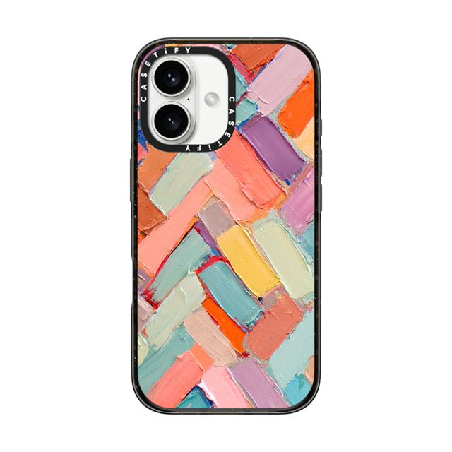 Ann Marie Coolick x CASETiFY iPhone 16 ケース Pastel,Geometric ブラック インパクトケース MagSafe対応 Peachy Internodes Father's Day Ann Marie Coolick x CASETiFY iPhone 16 ケース Pastel,Geometric ブラック インパクトケース MagSafe対応 Peachy Internodes Father's Day