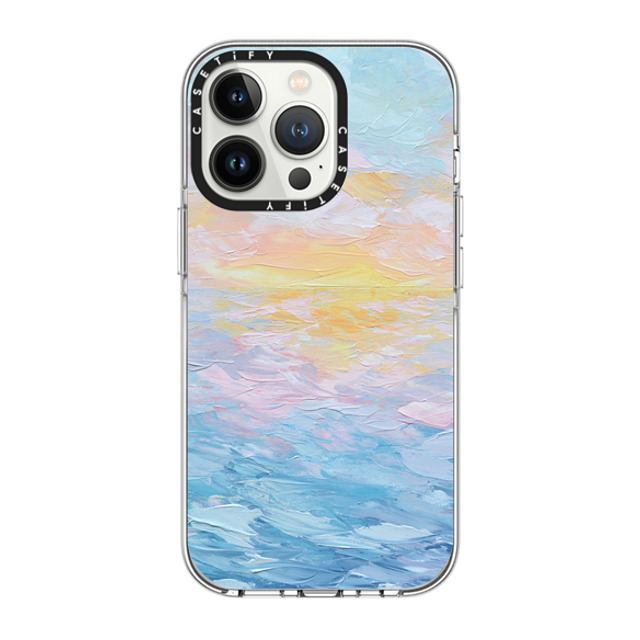 Ann Marie Coolick x CASETiFY iPhone 13 Pro ケース クリア クリア ケース MagSafe対応 Atlantic Ocean Sunrise