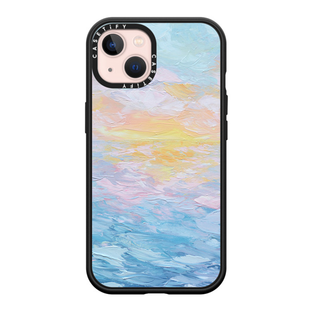 Ann Marie Coolick x CASETiFY iPhone 13 ケース マットブラック インパクトケース MagSafe対応 Atlantic Ocean Sunrise