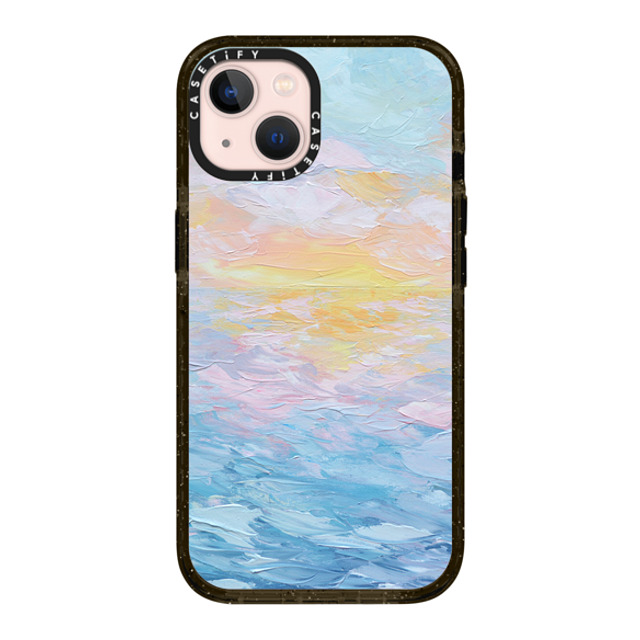 Ann Marie Coolick x CASETiFY iPhone 13 ケース ブラック インパクトケース MagSafe対応 Atlantic Ocean Sunrise