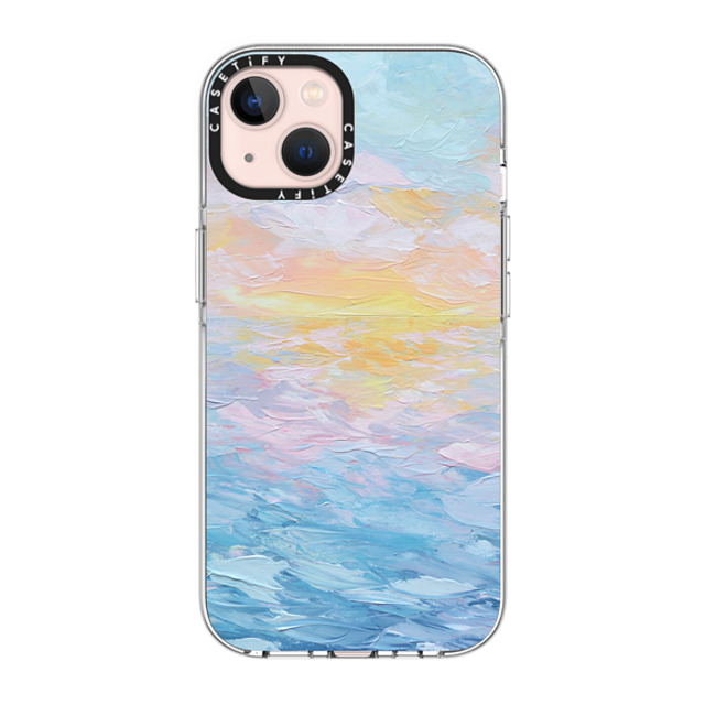 Ann Marie Coolick x CASETiFY iPhone 13 ケース クリア クリア ケース MagSafe対応 Atlantic Ocean Sunrise