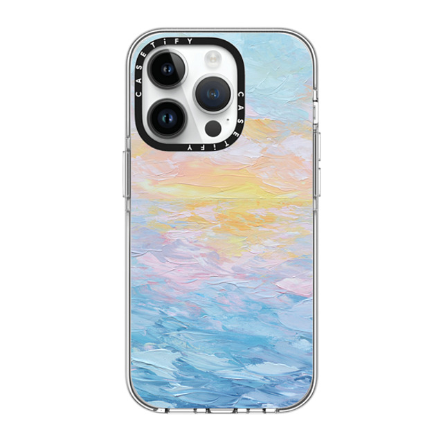 Ann Marie Coolick x CASETiFY iPhone 14 Pro ケース クリア クリア ケース MagSafe対応 Atlantic Ocean Sunrise