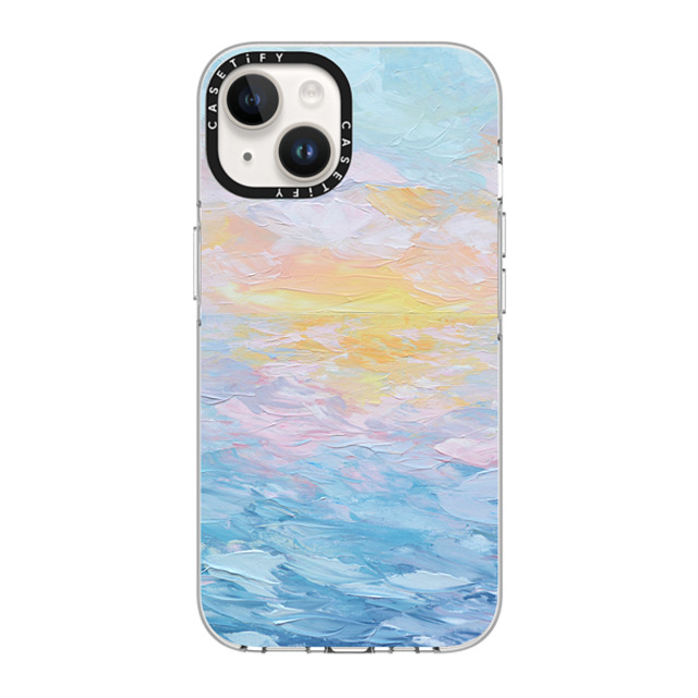 Ann Marie Coolick x CASETiFY iPhone 14 ケース クリア クリア ケース MagSafe対応 Atlantic Ocean Sunrise