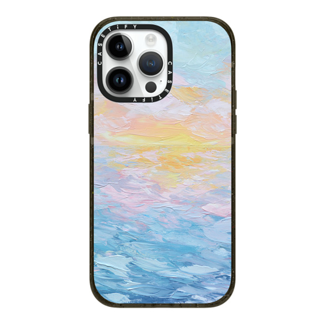 Ann Marie Coolick x CASETiFY iPhone 14 Pro Max ケース ブラック インパクトケース MagSafe対応 Atlantic Ocean Sunrise