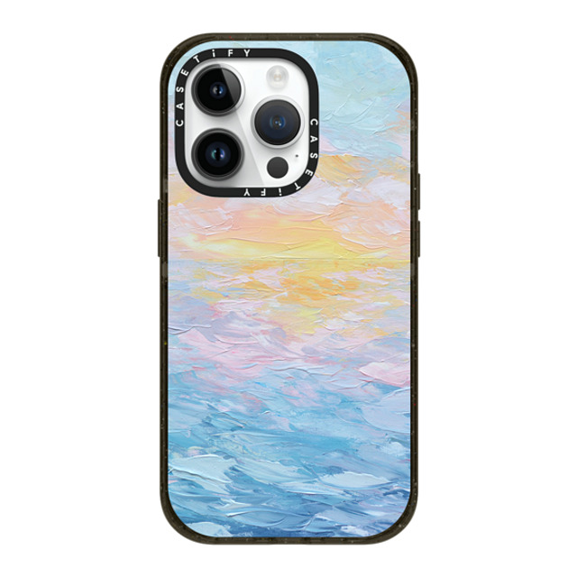 Ann Marie Coolick x CASETiFY iPhone 14 Pro ケース ブラック インパクトケース MagSafe対応 Atlantic Ocean Sunrise