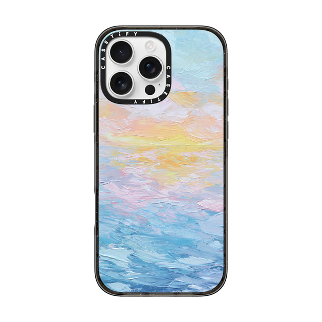 Ann Marie Coolick x CASETiFY iPhone 16 Pro Max ケース ブラック インパクトケース MagSafe対応 Atlantic Ocean Sunrise