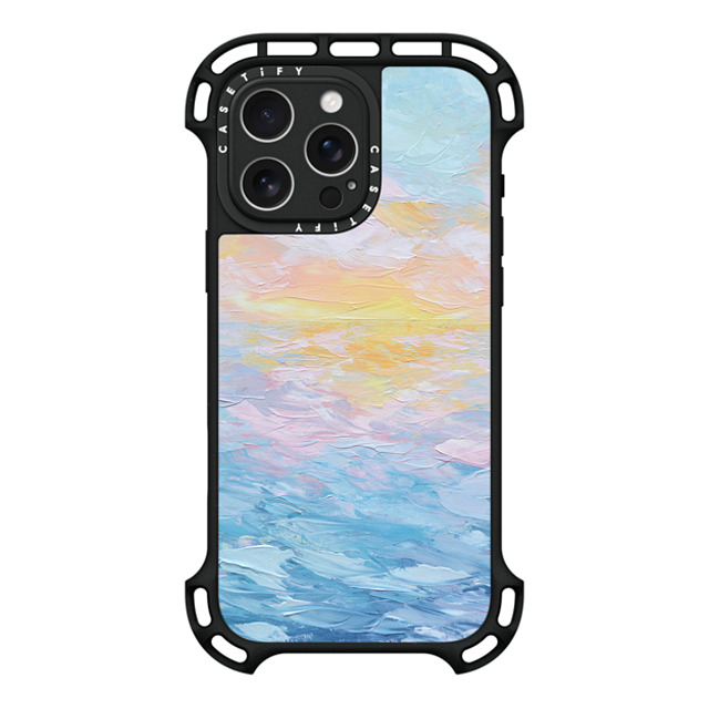 Ann Marie Coolick x CASETiFY iPhone 16 Pro Max ケース ブラック ウルトラ バウンスケース MagSafe対応 Atlantic Ocean Sunrise