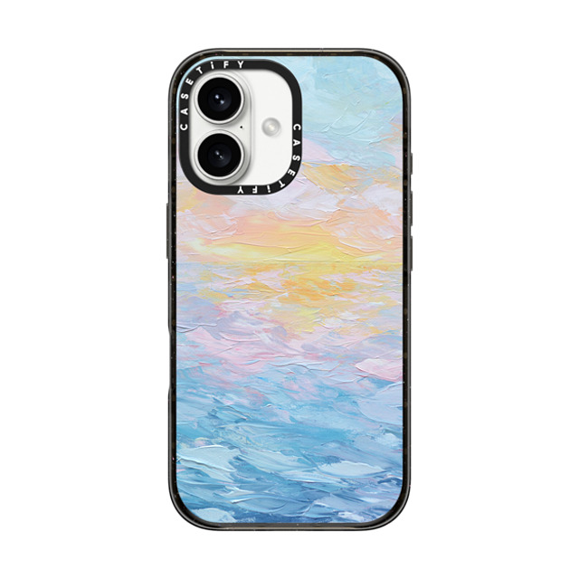 Ann Marie Coolick x CASETiFY iPhone 16 ケース ブラック インパクトケース MagSafe対応 Atlantic Ocean Sunrise