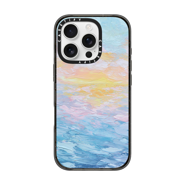 Ann Marie Coolick x CASETiFY iPhone 16 Pro ケース ブラック インパクトケース Atlantic Ocean Sunrise