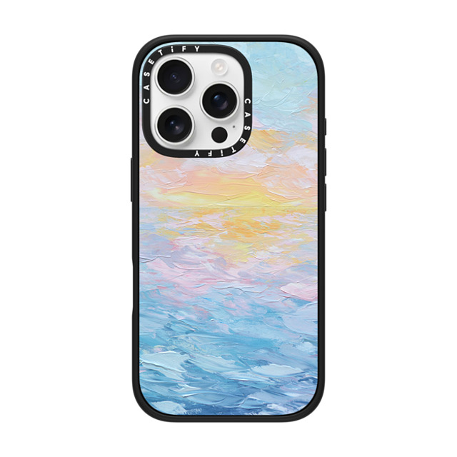 Ann Marie Coolick x CASETiFY iPhone 16 Pro ケース マットブラック インパクトケース Atlantic Ocean Sunrise