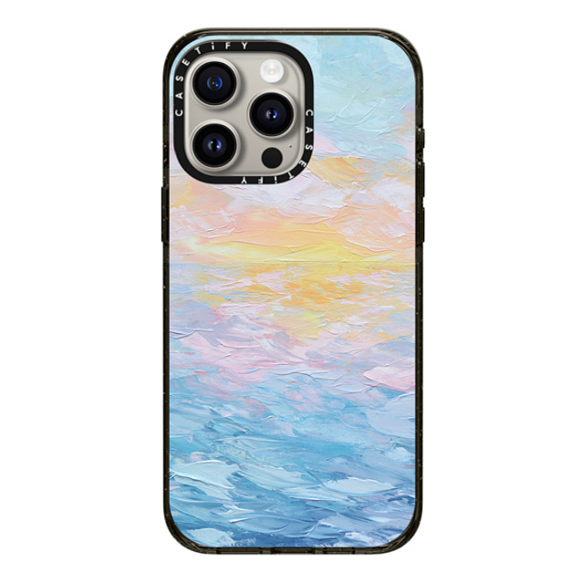 Ann Marie Coolick x CASETiFY iPhone 15 Pro Max ケース ブラック インパクトケース Atlantic Ocean Sunrise