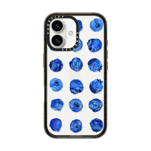 Ann Marie Coolick x CASETiFY iPhone 16 ケース ブラック インパクトケース Blueberry Daubs Ann Marie Coolick x CASETiFY iPhone 16 ケース ブラック インパクトケース Blueberry Daubs
