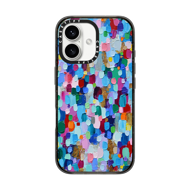 Ann Marie Coolick x CASETiFY iPhone 16 ケース ブラック インパクトケース MagSafe対応 Rainbow Sparkle Confetti