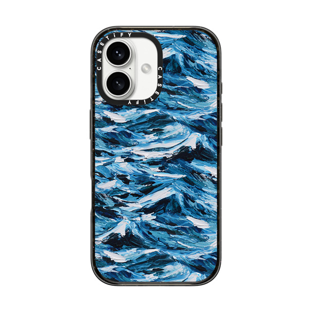 Ann Marie Coolick x CASETiFY iPhone 16 Case Black Impact Case MagSafe Compatible Deep Blue Seas Ann Marie Coolick x CASETiFY iPhone 16 Case Black Impact Case MagSafe Compatible Deep Blue Seas