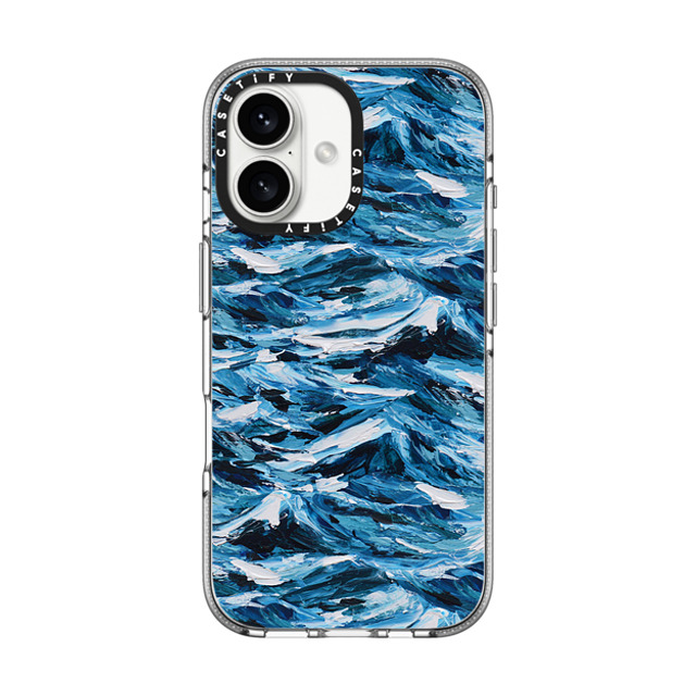 Ann Marie Coolick x CASETiFY iPhone 16 Case Clear Clear Case MagSafe Compatible Deep Blue Seas Ann Marie Coolick x CASETiFY iPhone 16 Case Clear Clear Case MagSafe Compatible Deep Blue Seas
