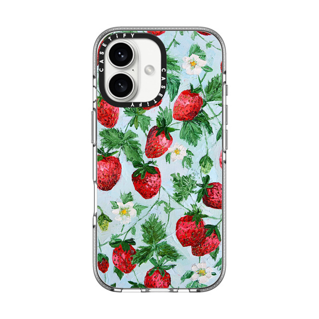 Ann Marie Coolick x CASETiFY iPhone 16 ケース クリア クリア ケース MagSafe対応 Strawberry Garden Back to School Ann Marie Coolick x CASETiFY iPhone 16 ケース クリア クリア ケース MagSafe対応 Strawberry Garden Back to School