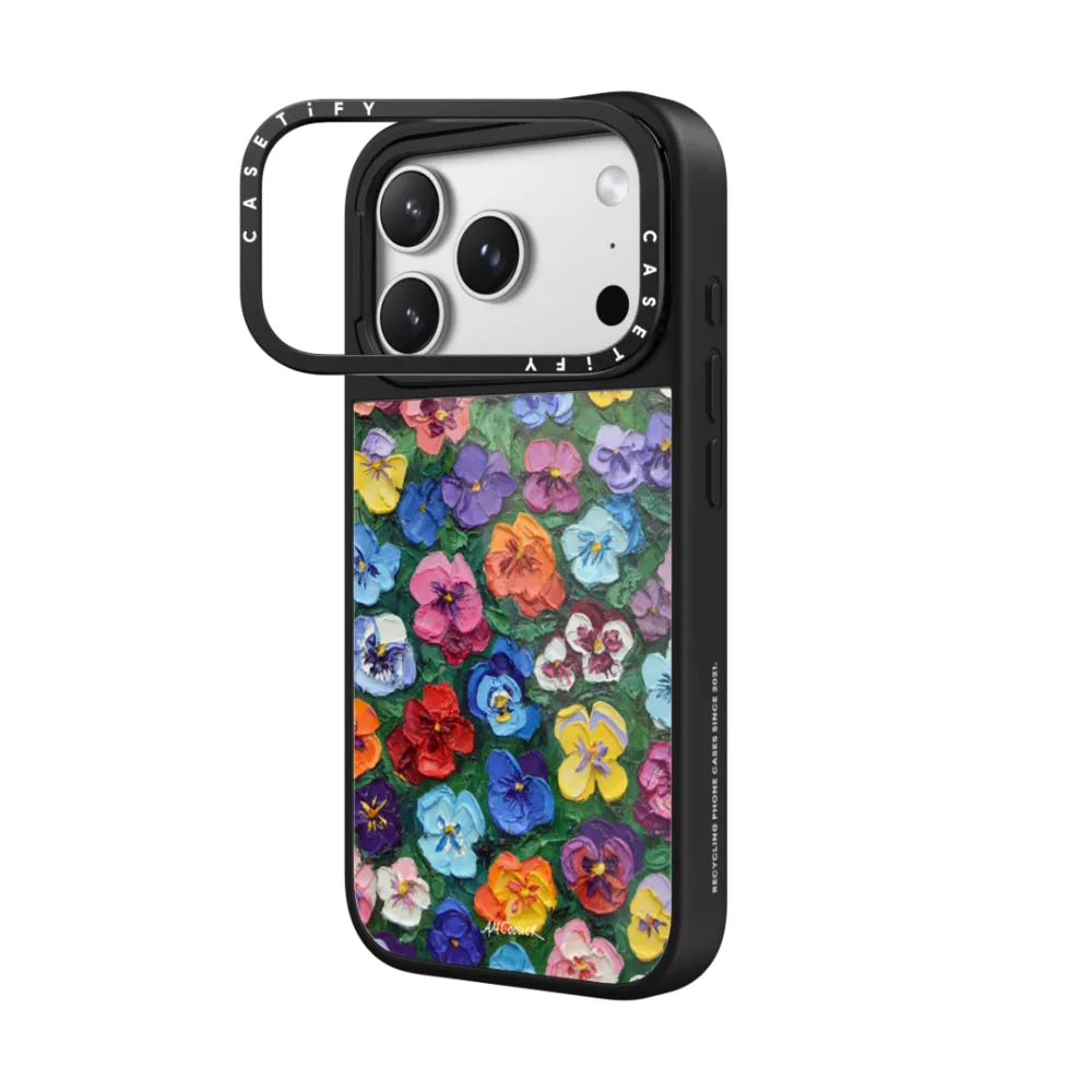 Glaze Ring Stand iPhone 17 Pro Max Case MagSafe Compatible - Pansy Garden