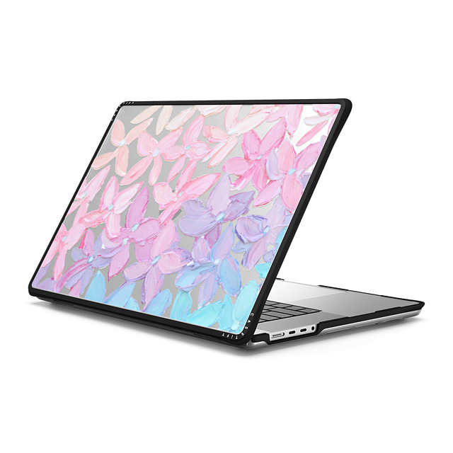 Ann Marie Coolick x CASETiFY MacBook Pro 16-inch (2021 / 2023) ブラック インパクト ケース Clear Hydrangea Blooms