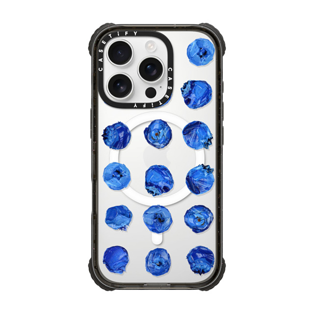 Ann Marie Coolick x CASETiFY iPhone 16 Pro ケース Fruit,Food ブラック ウルトラ インパクトケース MagSafe 対応 Blueberry Daubs Father's Day Ann Marie Coolick x CASETiFY iPhone 16 Pro ケース Fruit,Food ブラック ウルトラ インパクトケース MagSafe 対応 Blueberry Daubs Father's Day