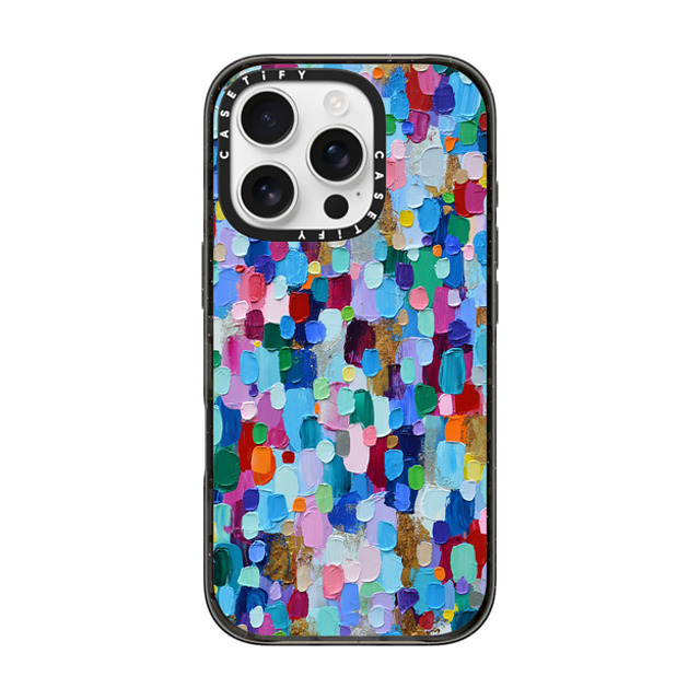 Ann Marie Coolick x CASETiFY iPhone 16 Pro ケース ブラック インパクトケース MagSafe対応 Rainbow Sparkle Confetti