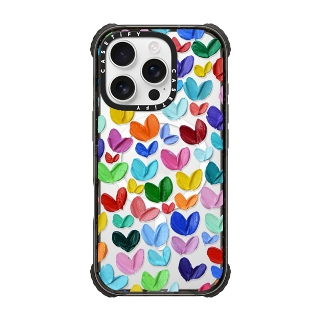 Ann Marie Coolick x CASETiFY iPhone 16 Pro Case Black ウルトラ インパクトケース MagSafe 対応 Polka Daub Hearts Confetti Ann Marie Coolick x CASETiFY iPhone 16 Pro Case Black ウルトラ インパクトケース MagSafe 対応 Polka Daub Hearts Confetti