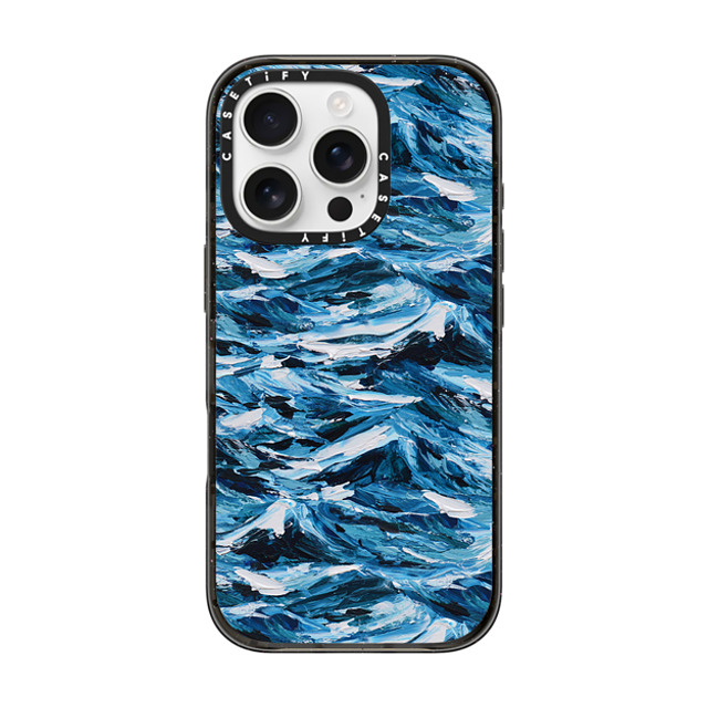 Ann Marie Coolick x CASETiFY iPhone 16 Pro Case Black Impact Case MagSafe Compatible Deep Blue Seas Ann Marie Coolick x CASETiFY iPhone 16 Pro Case Black Impact Case MagSafe Compatible Deep Blue Seas
