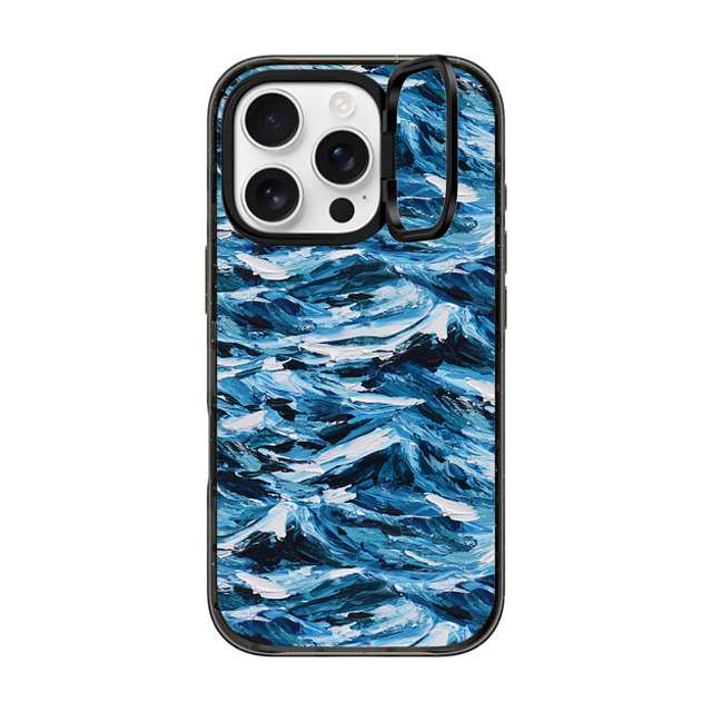 Ann Marie Coolick x CASETiFY iPhone 16 Pro Case Black インパクトリングスタンドケース MagSafe対応 Deep Blue Seas Ann Marie Coolick x CASETiFY iPhone 16 Pro Case Black インパクトリングスタンドケース MagSafe対応 Deep Blue Seas