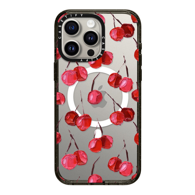 Ann Marie Coolick x CASETiFY iPhone 15 Pro Max ケース ブラック インパクトケース MagSafe対応 Bing Cherry