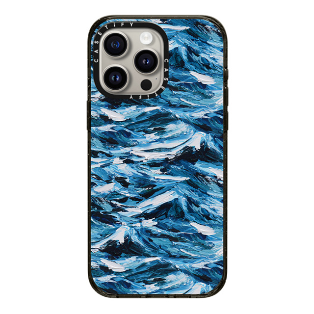 Ann Marie Coolick x CASETiFY iPhone 15 Pro Max Case Black Impact Case MagSafe Compatible Deep Blue Seas Ann Marie Coolick x CASETiFY iPhone 15 Pro Max Case Black Impact Case MagSafe Compatible Deep Blue Seas