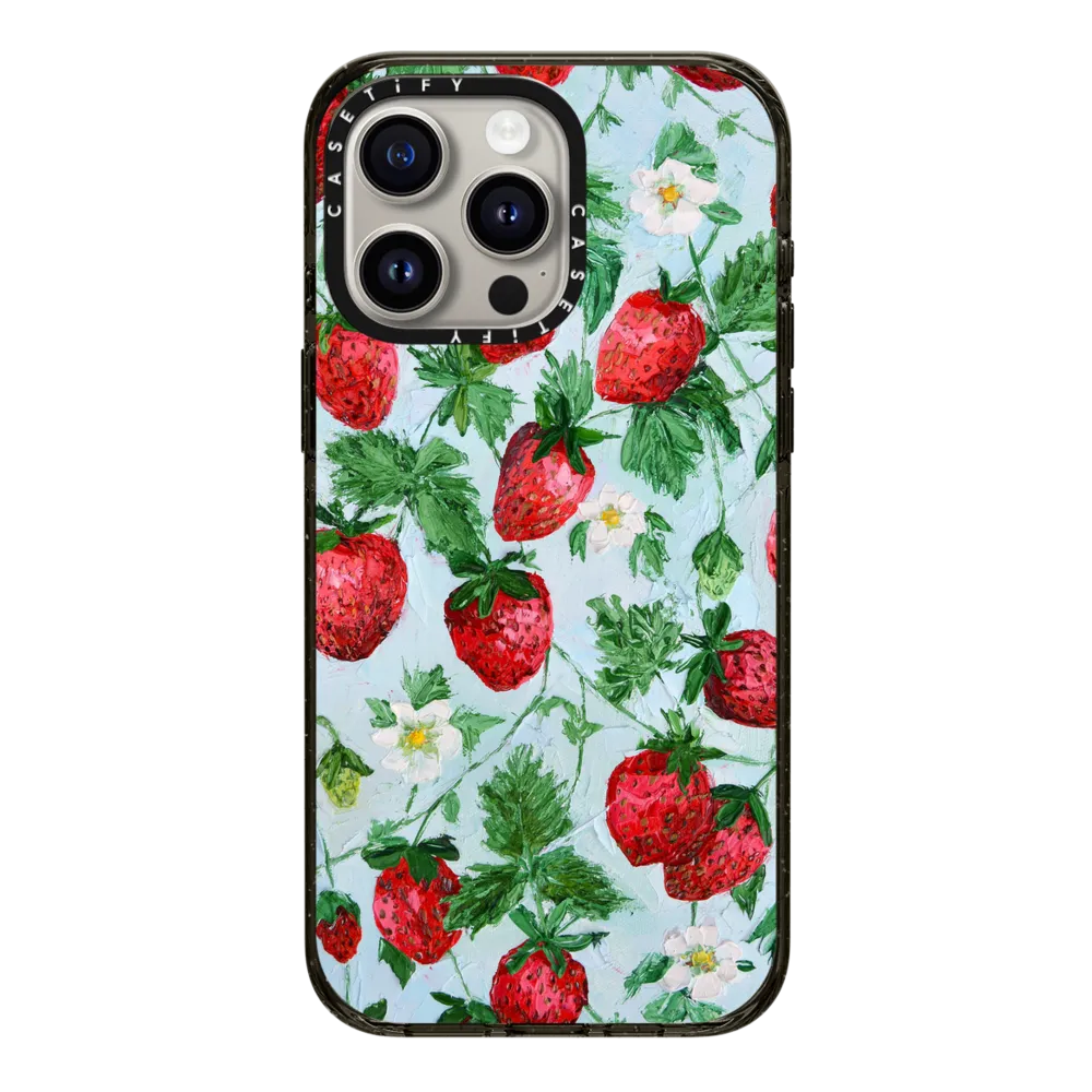 Impact iPhone 15 Pro Max Case - Strawberry Garden