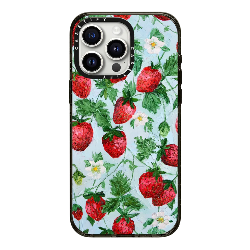 Impact iPhone 15 Pro Max Case - Strawberry Garden