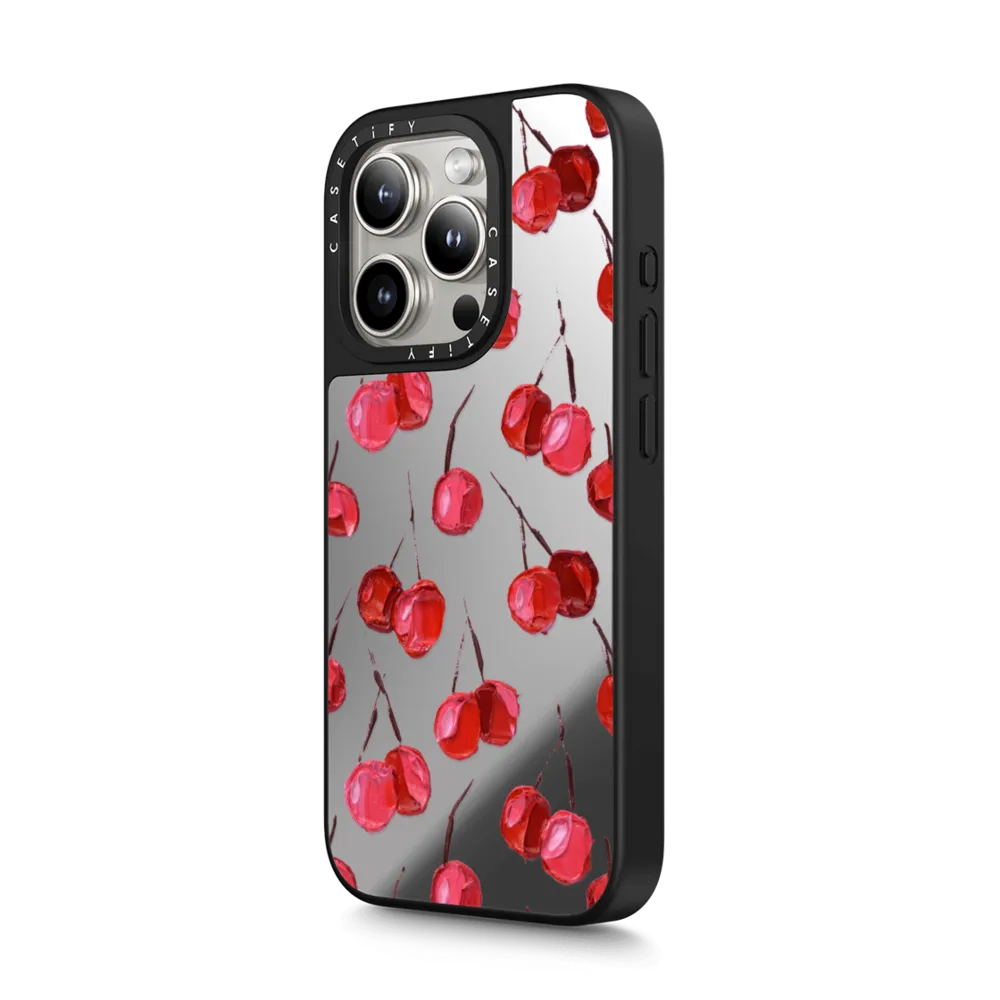 Mirror iPhone 15 Pro Max Case MagSafe Compatible - Bing Cherry