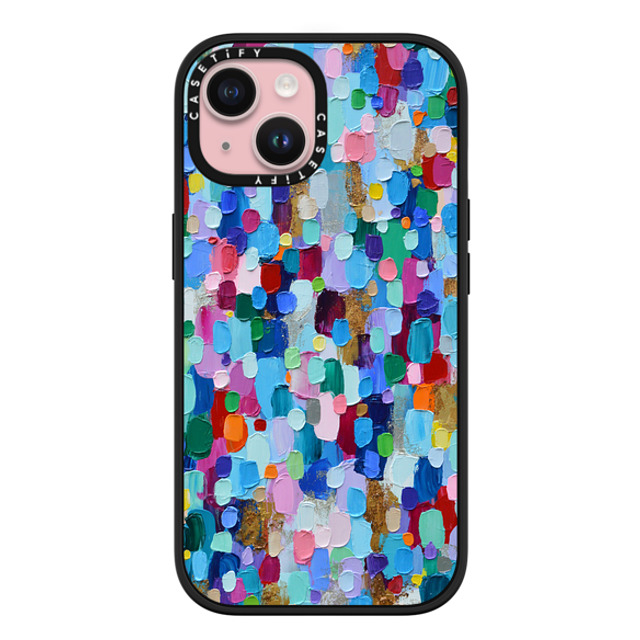 Ann Marie Coolick x CASETiFY iPhone 15 ケース マットブラック インパクトケース MagSafe対応 Rainbow Sparkle Confetti