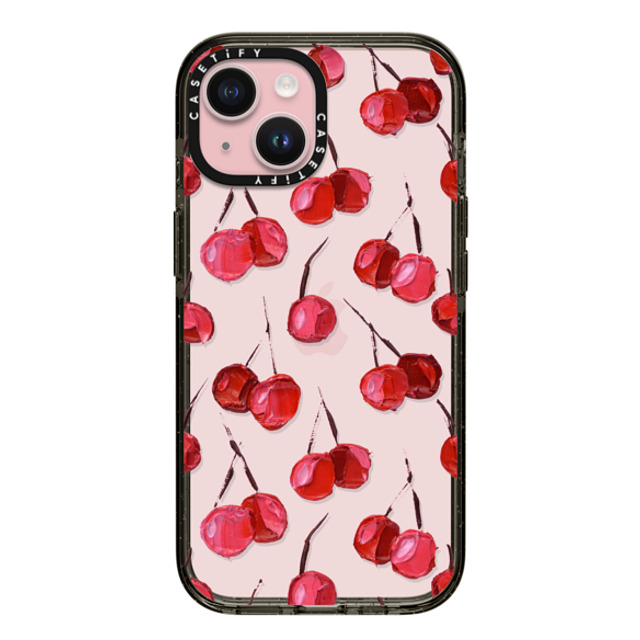 Ann Marie Coolick x CASETiFY iPhone 15 ケース ブラック インパクトケース Bing Cherry